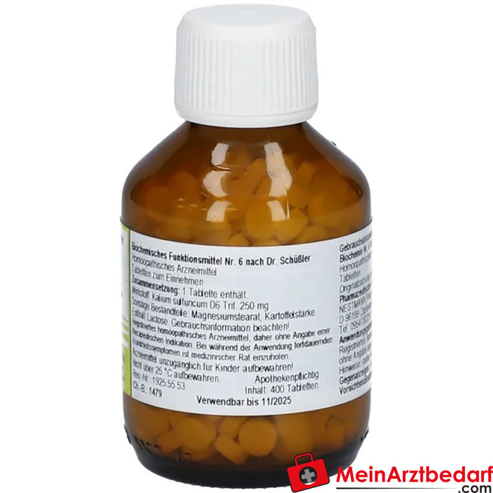 Biochemia 6 Potassium sulphuricum D 6 tabletek