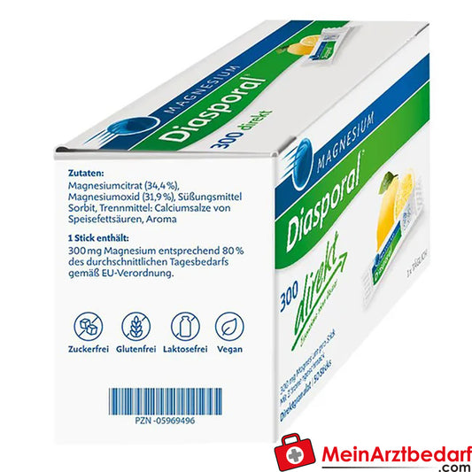Magnesium Diasporal® 300 direkt Zitrone, 50 St..