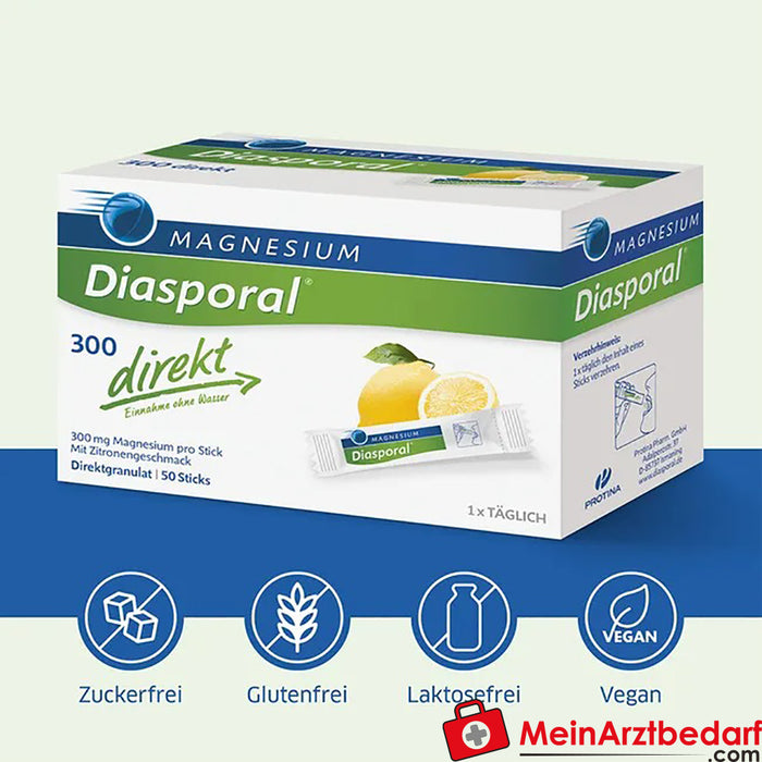 Magnesium Diasporal® 300 direct lemon, 50 pcs.