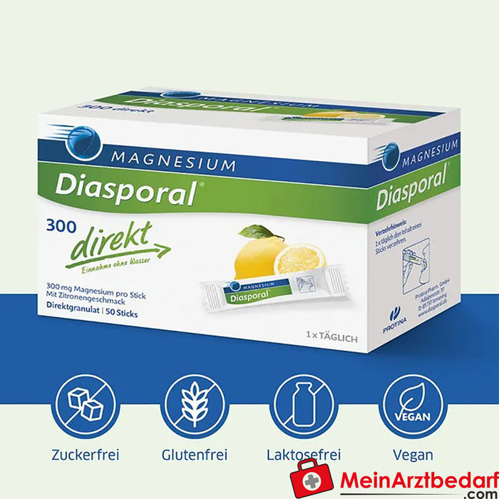 Magnezyum Diasporal® 300 direkt limon, 50 adet.