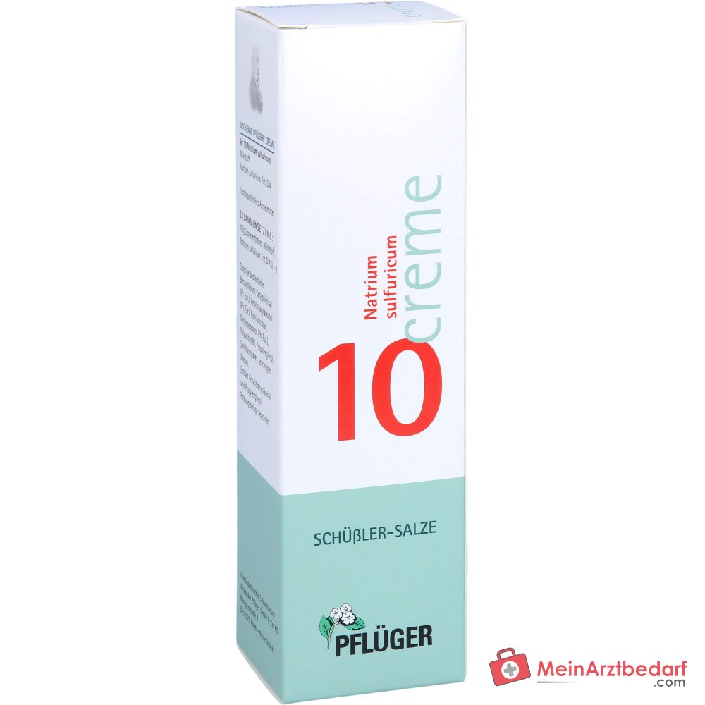 Pflüger Biochemie Crème N° 10 Natrium sulfuricum D4 Crème, 75 g