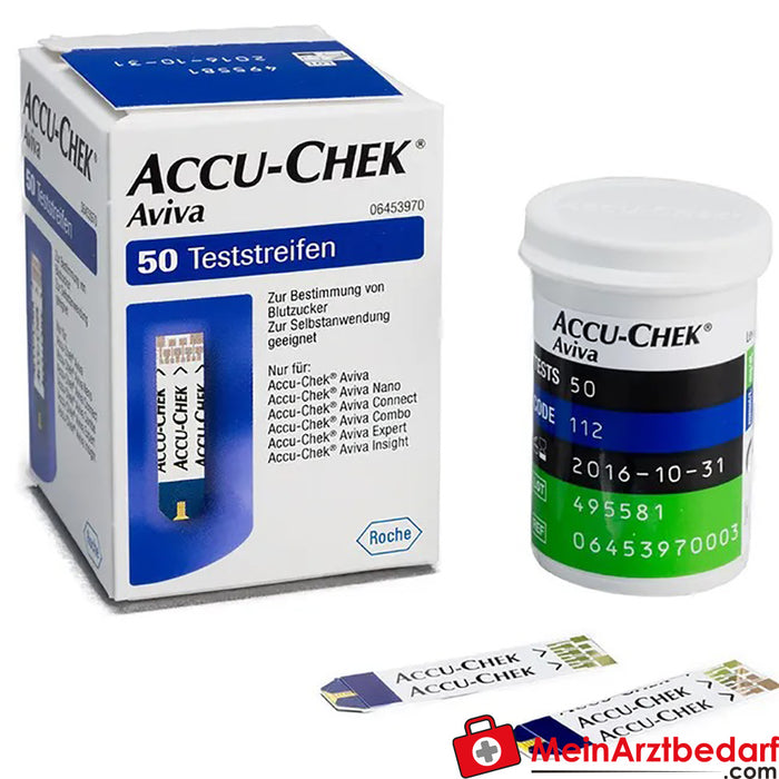 ACCU-CHEK® Aviva Teststrips Plasma II, 50 stuks.