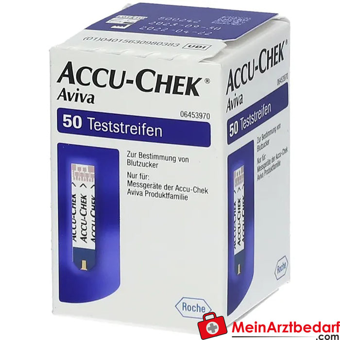 ACCU-CHEK® Aviva Tiras-teste Plasma II, 50 unid.