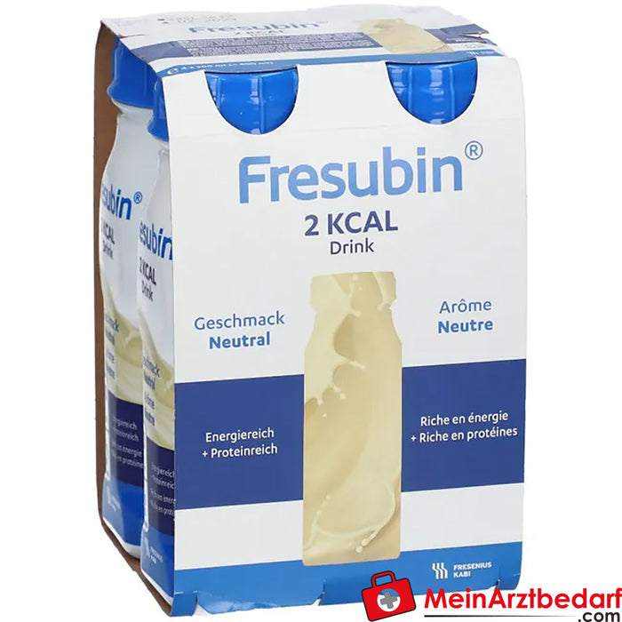 Fresubin 2 kcal Trinknahrung Neutral | Aufbaukost & Nahrung mit Vitamin D für mehr Energie, 4 x 200ml