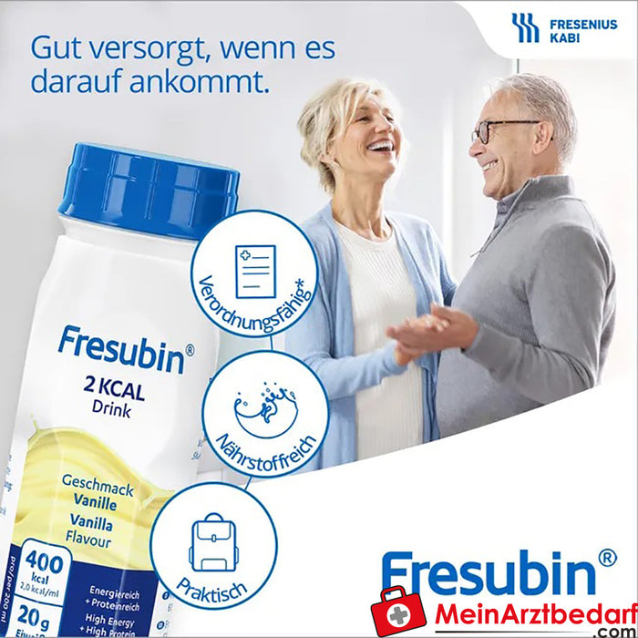 Fresubin 2 kcal içme gıdası nötr | bina gıdası ve daha fazla enerji için D vitamini içeren gıda, 4 x 200ml