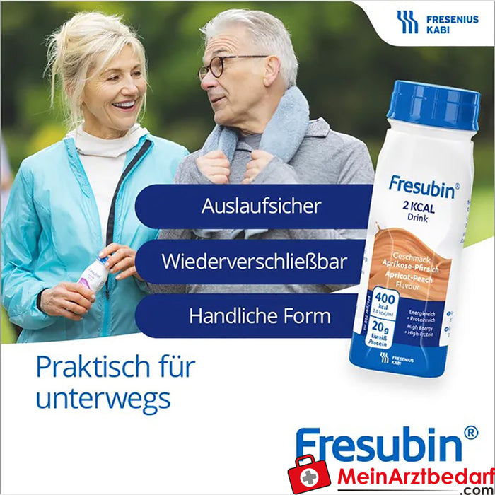 Fresubin 2 kcal alimento para beber neutro | alimento de construção e alimento com vitamina D para mais energia, 4 x 200ml