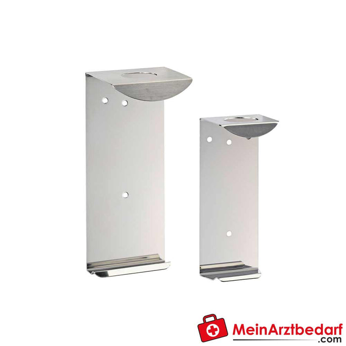 B. Soportes de pared de acero inoxidable Braun para productos de higiene de manos