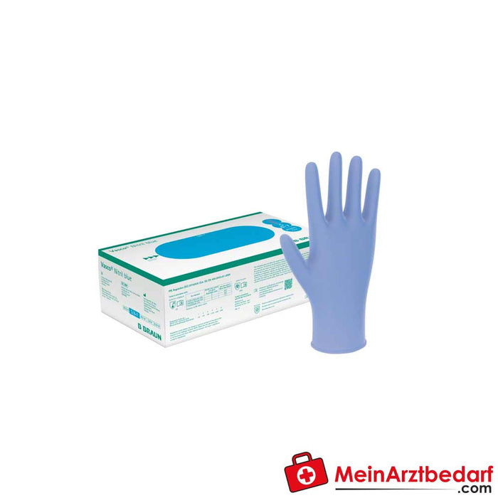 B. Braun Vasco Nitril blu - guanti da esplorazione non sterili in nitrile butadiene blu