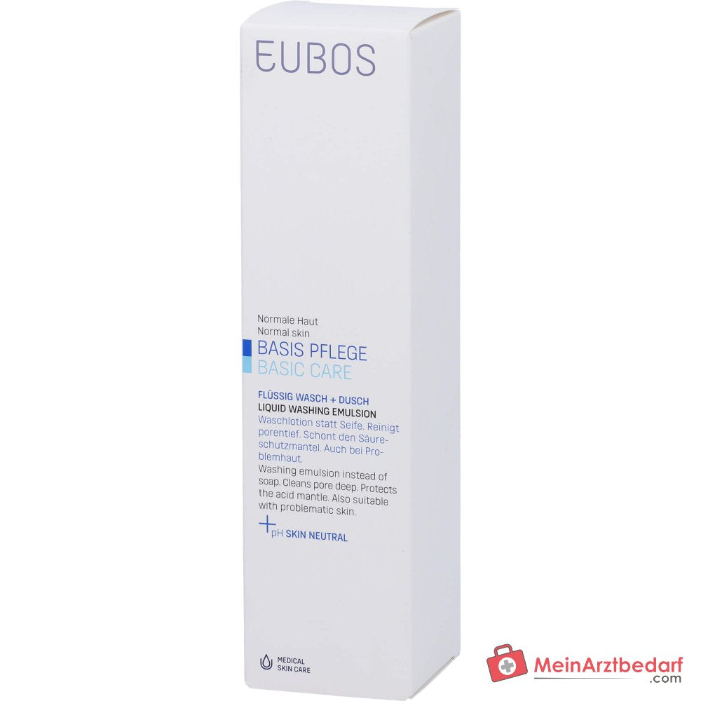 Eubos Basis Pflege Flüssig Wasch + Dusch Waschlotion mit Dosierspender, 400 ml.