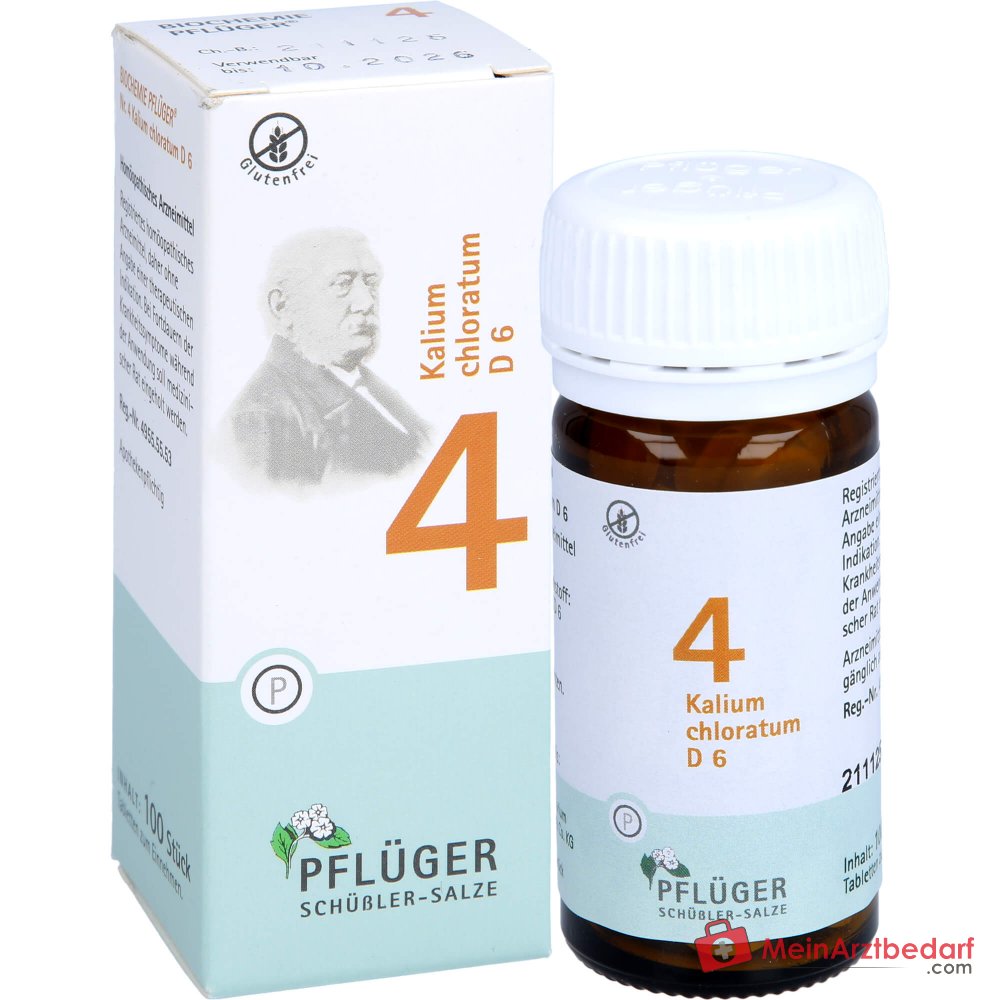 Biochemie Pflüger nr. 4 Kalium chloratum D6 tabletten 100 stuks