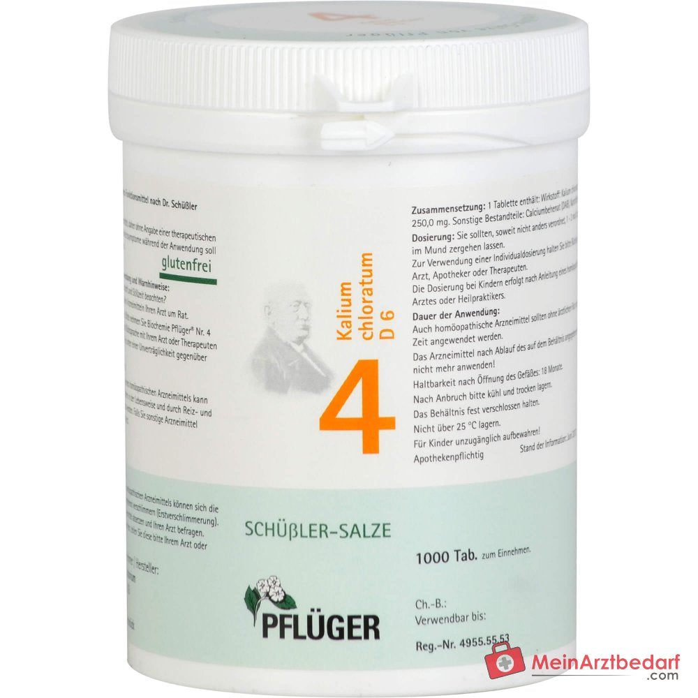 Biochemie Pflüger nr. 4 Kalium chloratum D6 tabletten 100 stuks