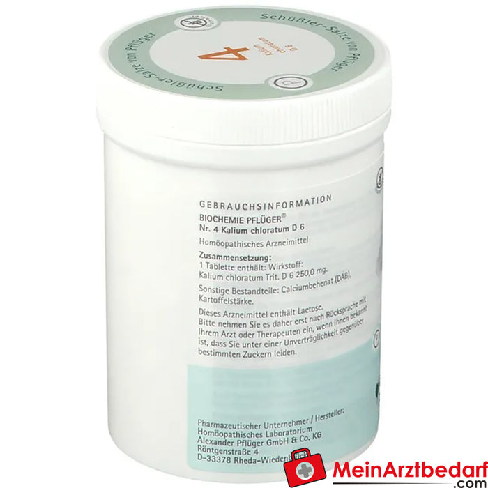 Biochemie Pflüger® No. 4 Potassio cloratum D6 Compresse