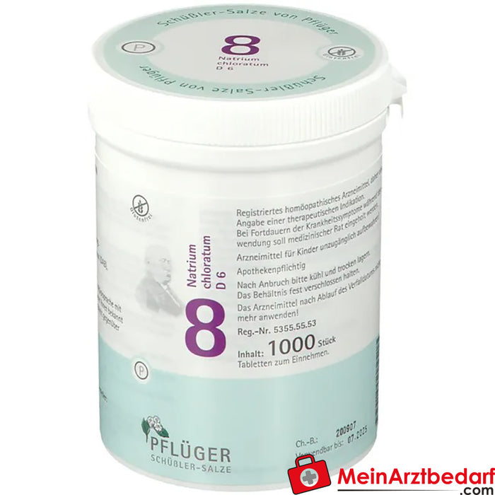 Biochemie Pflüger® N.º 8 Clorato de sódio D6 Comprimidos