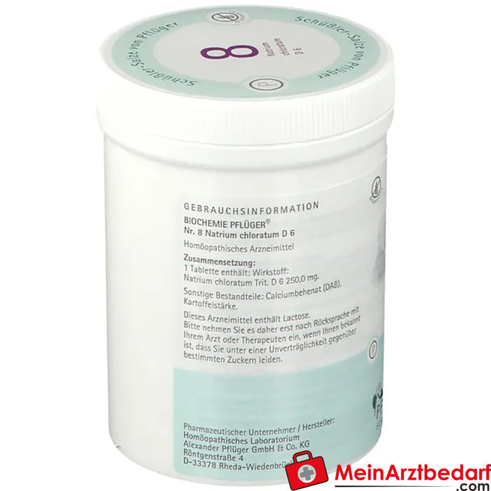 Biochemie Pflüger® N.º 8 Clorato de sódio D6 Comprimidos