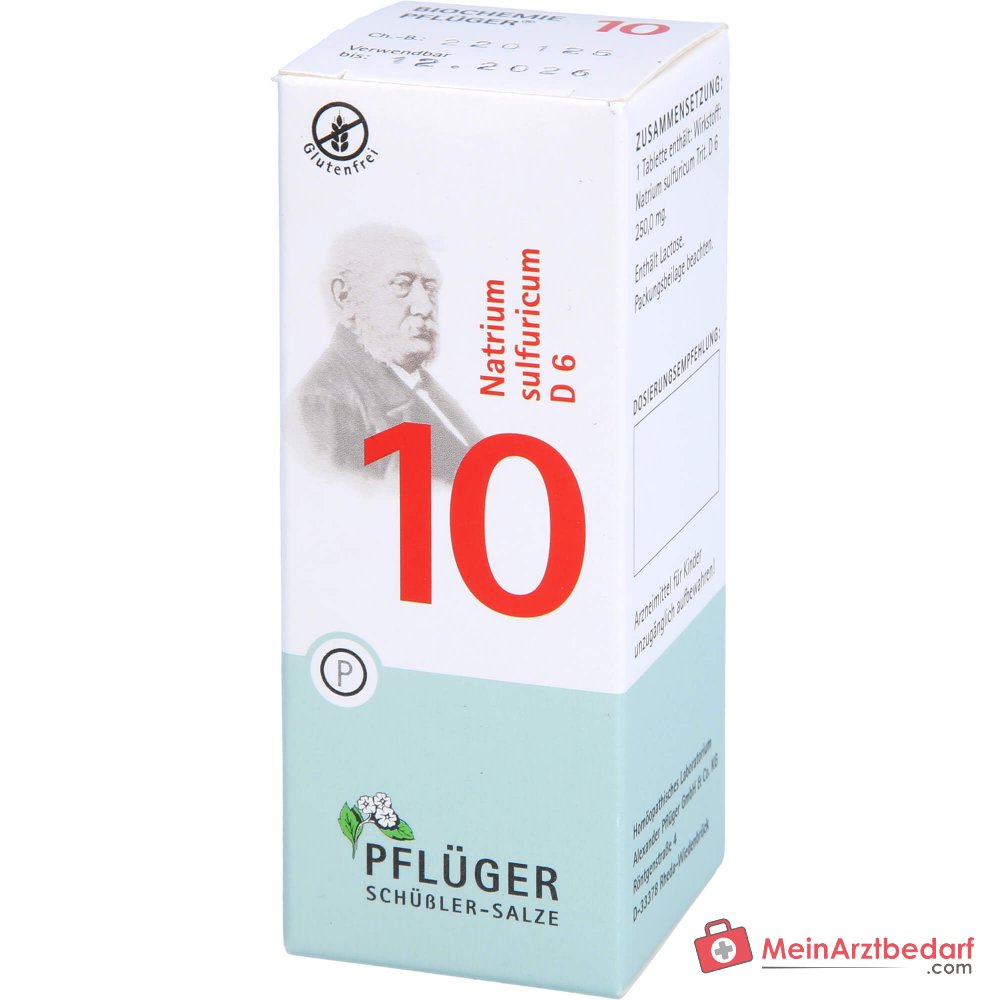 Biochemie Pflüger Nr. 10 Natrium sulfuricum D6 Tabletten Acidum silicicum D12 250 mg