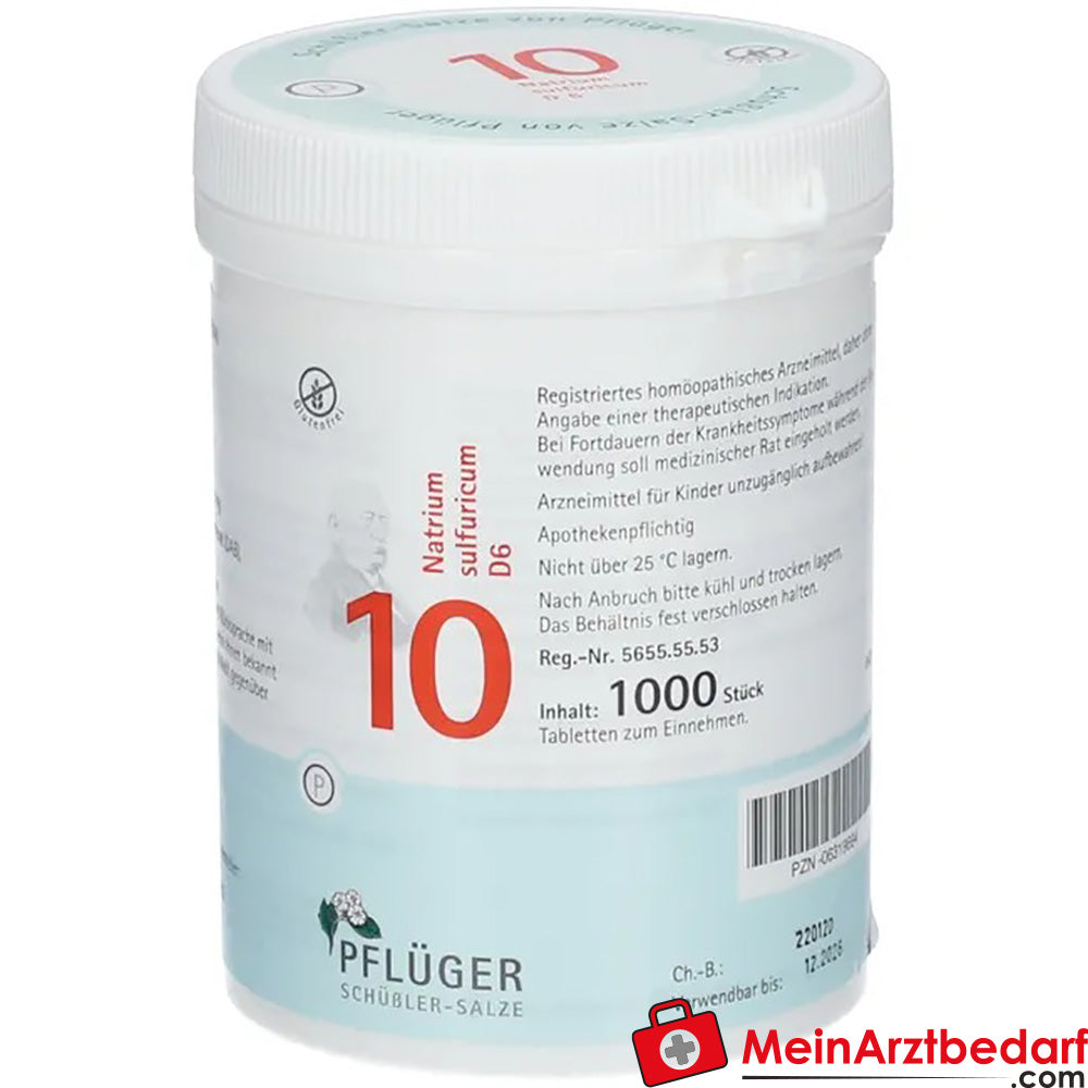 Biochemie Pflüger Nr. 10 Natrium sulfuricum D6 Tabletten Acidum silicicum D12 250 mg