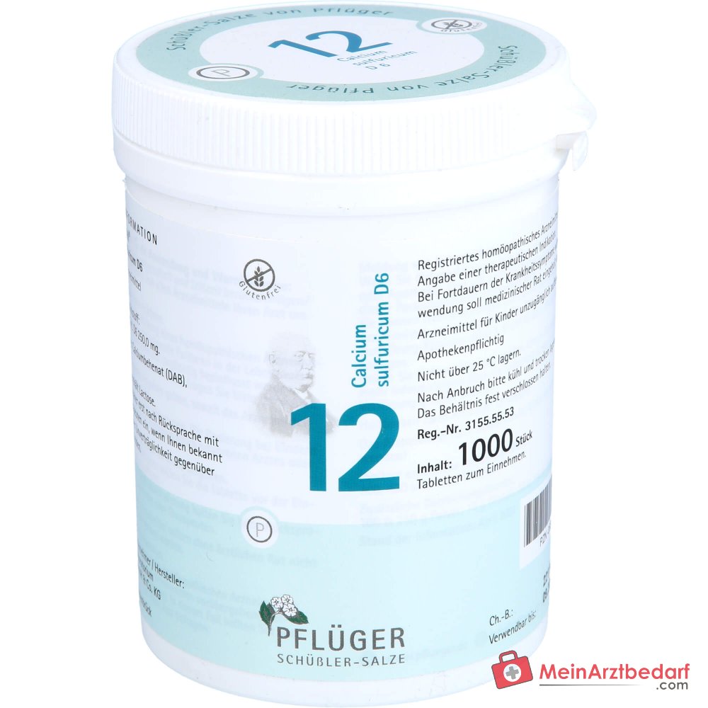 Biochemie Pflüger Nr. 12 Calcium sulfuricum D6 250 mg Tabletten 100 Stück