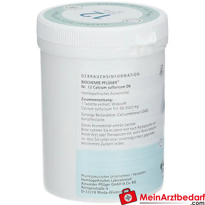 Biochemie Pflüger® Nr. 12 Calcium sulphuricum D6 Tabletten