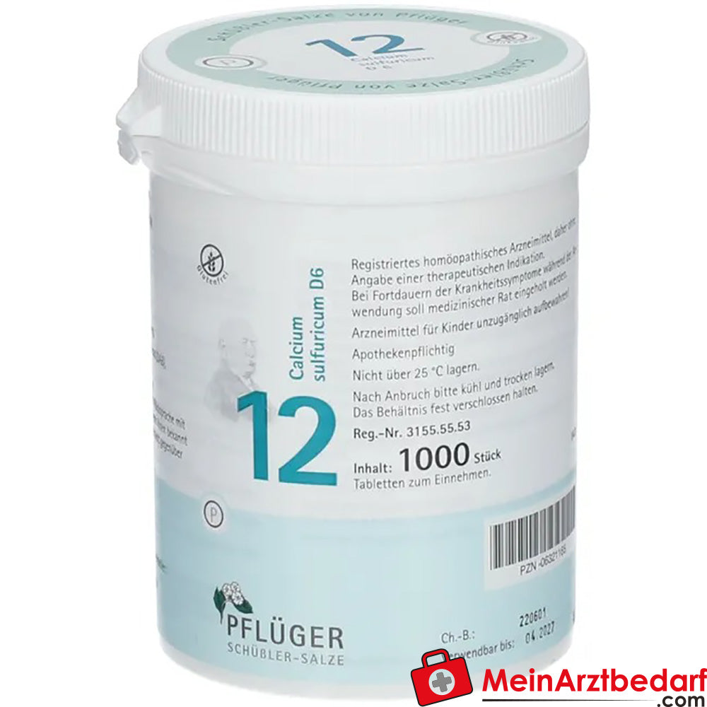 Biochemia Pflüger Nr 12 Calcium sulphuricum D6 Tabletki 250 mg
