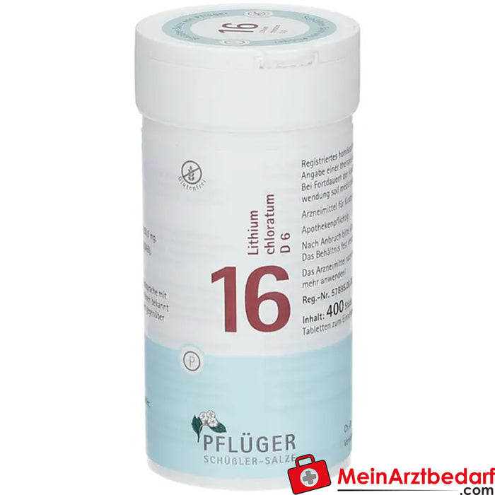 Biochemie Pflüger® 16 号氯通明锂 D6 片剂