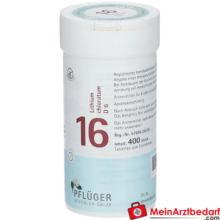 Biochemie Pflüger® 16 号氯通明锂 D6 片剂