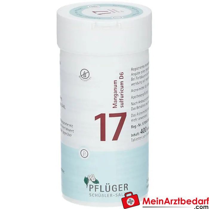 Biochemie Pflüger® 第 17 号硫酸锰 D6 片剂