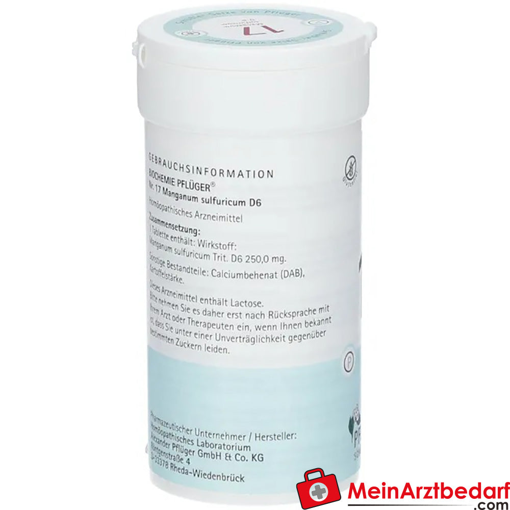 Biochemie Pflüger® Nr. 17 Manganum sulfuricum D6 Tabletten.