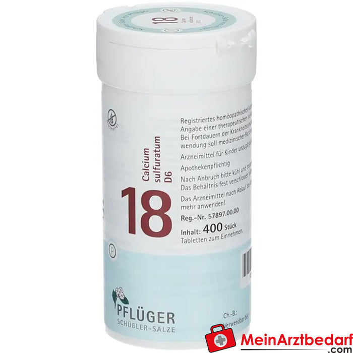 生物化学 Pflüger® 18 号硫酸钙 D6 片剂