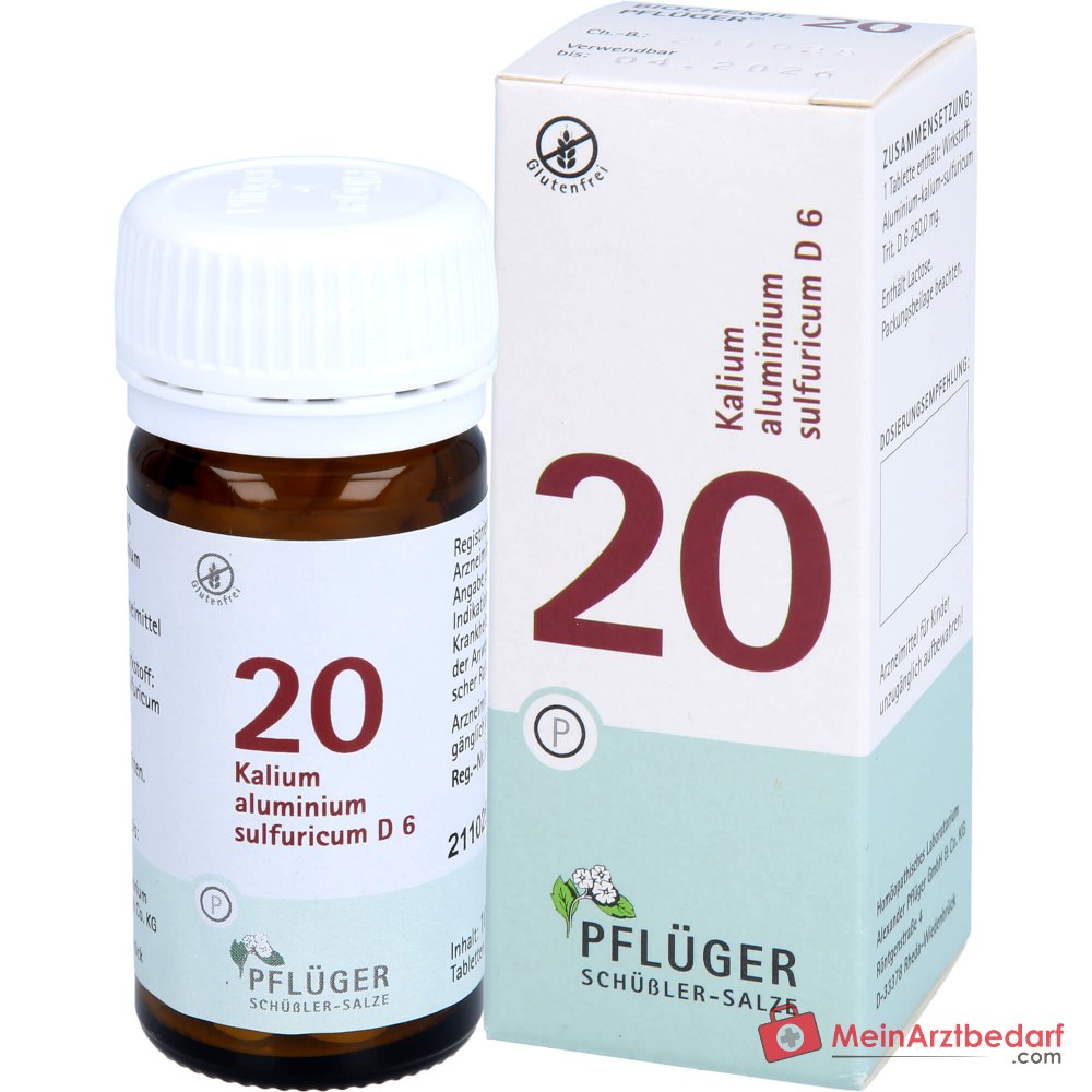 Biochemie Pflüger N° 20 Kalium aluminium sulfuricum D6 Comprimés, 100 pièces.