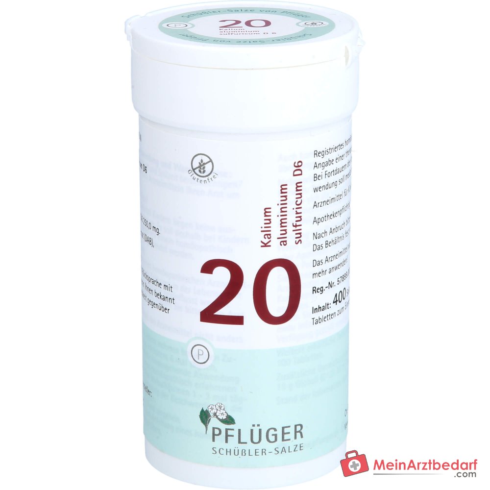 Biochemie Pflüger N° 20 Kalium aluminium sulfuricum D6 Comprimés, 100 pièces.