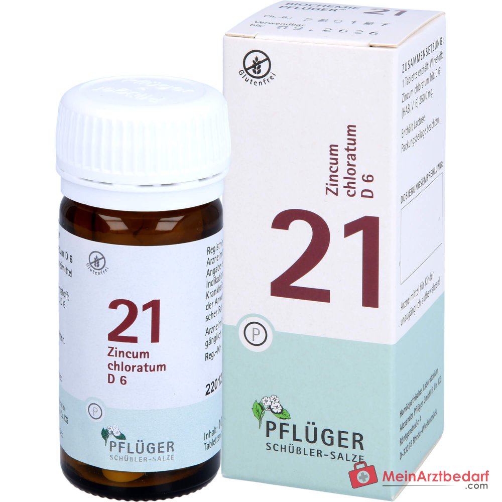 Biochemie Pflüger nr. 21 Zincum chloratum D6 tabletten, 400 stuks.