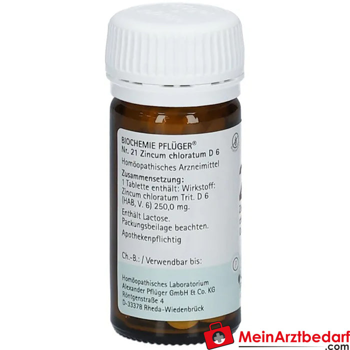 Biochemie Pflüger® 21 号氯化锌 D6 片剂