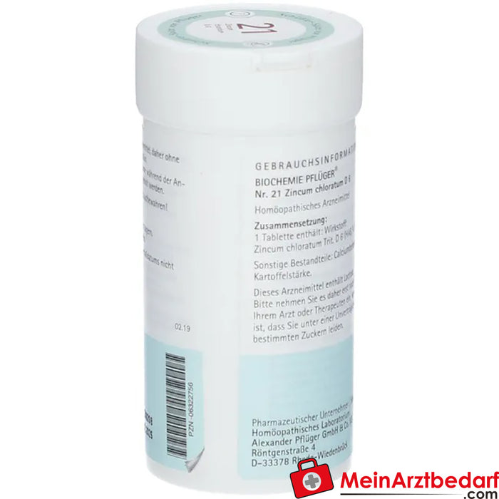 Biochemie Pflüger® No. 21 Zincum chloratum D6 Tablet