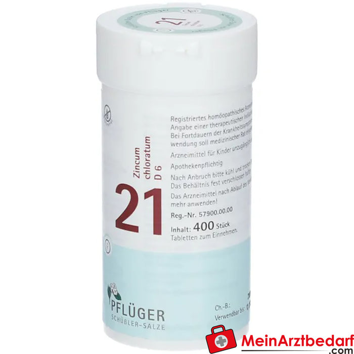 Biochemie Pflüger® Nº 21 Zincum chloratum D6 Comprimidos
