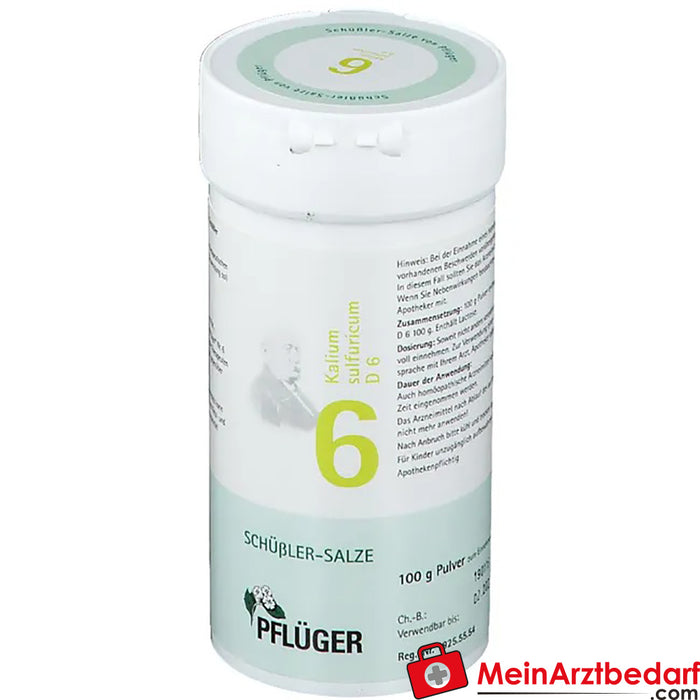 Biochemie Pflüger® No. 6 Potasio sulfúrico D6 Polvo