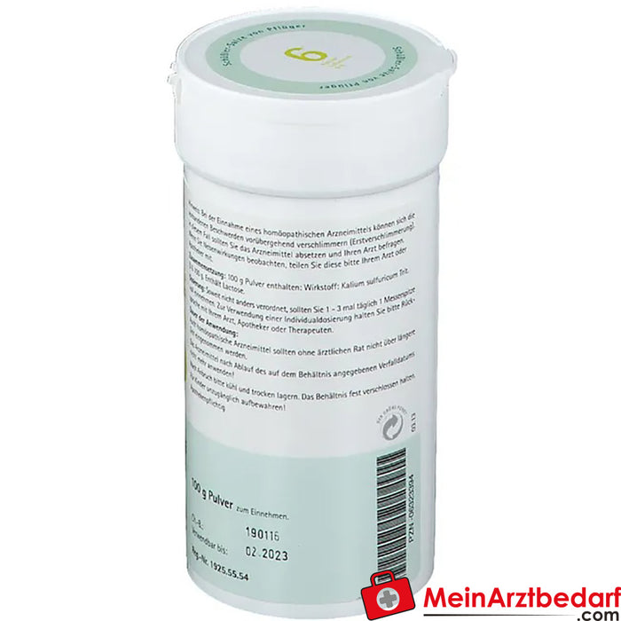 Biochemie Pflüger® No. 6 Potasyum sülfürikum D6 Tozu