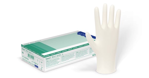 B. Braun Vasco guantes blancos de nitrilo