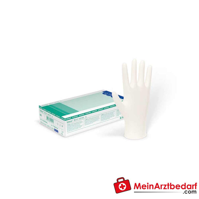 B. Braun Vasco Nitrile white, robust examination gloves