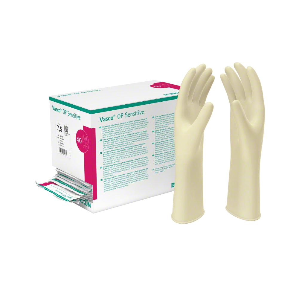 B. Braun Vasco OP Sensitive guanti chirurgici sterili in lattice senza polvere