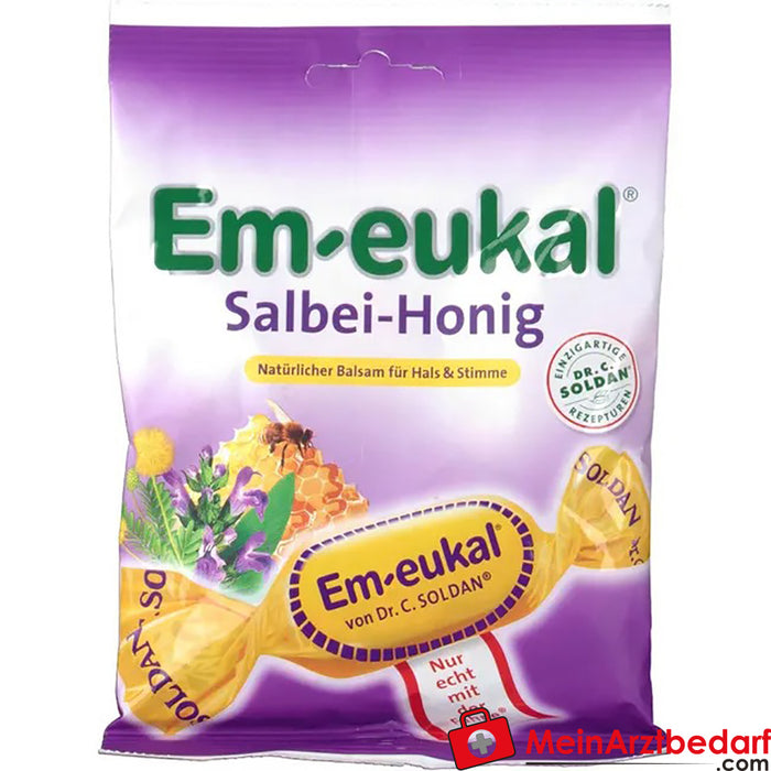 Em-eukal® Saliehoning met suiker, 75g