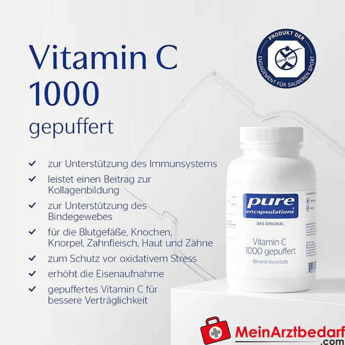 Pure Encapsulations® Vitamina C 1000 tamponata