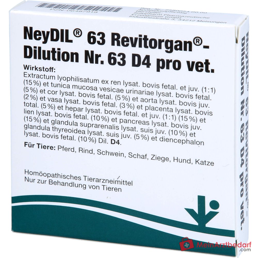 NeyDIL 63 Revitorgan D4 pro vet homöopathisches Arzneimittel Injektionslösung 5 x 2 ml