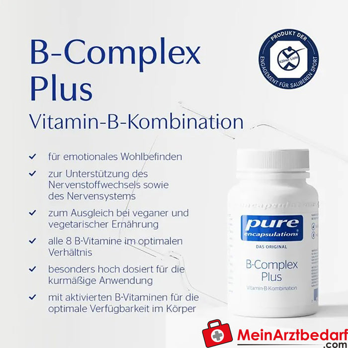 Pure Encapsulations® B-Complex Plus, 60 Kapsül