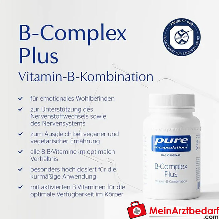 Pure Encapsulations® B-Complex Plus, 120 Kapsül