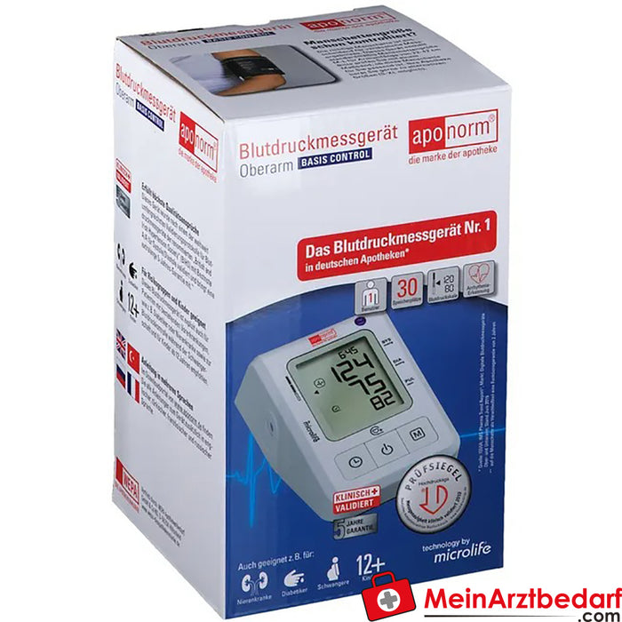 aponorm® Basis Control 上臂式血压计，尺寸 M - L