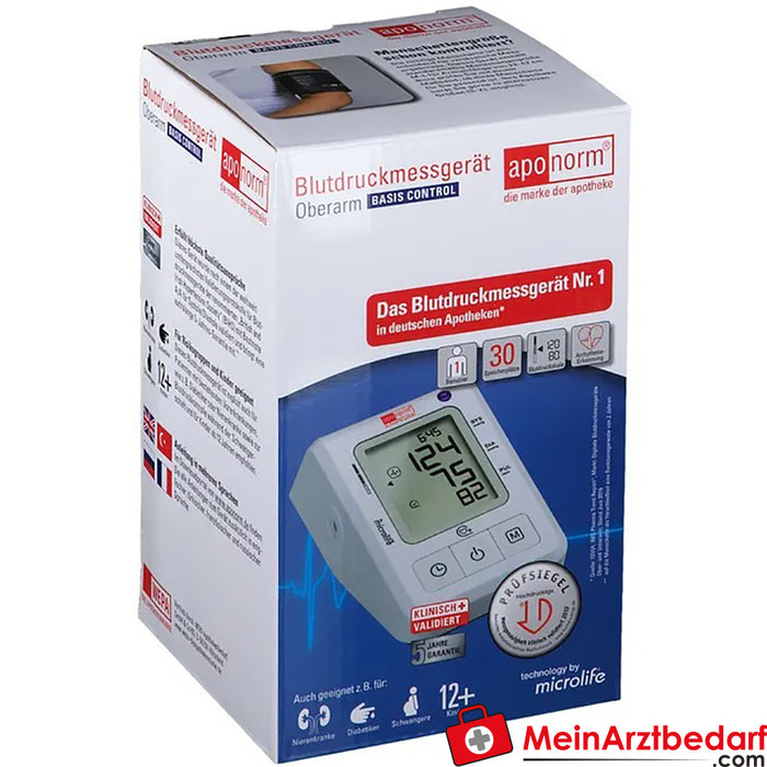 aponorm® Basis Control upper arm blood pressure monitor size M - L, 1 pc.