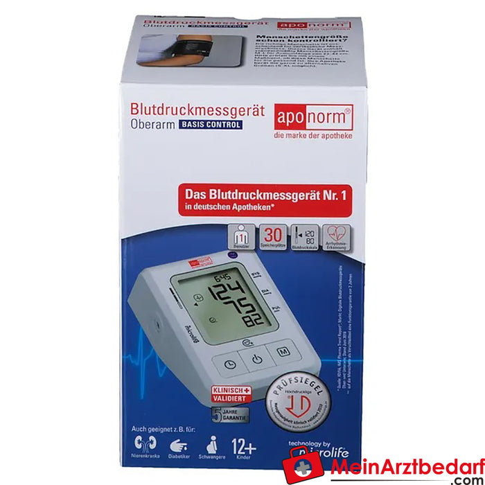 aponorm® Basis Control upper arm blood pressure monitor size M - L, 1 pc.