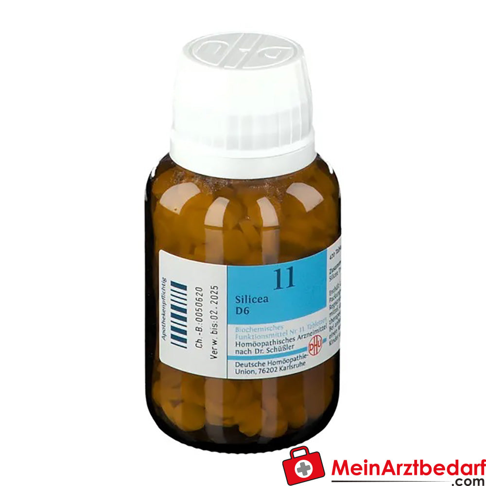 DHU Schuessler sal nº 11 Silicea D6 250 mg comprimidos 80 unidades