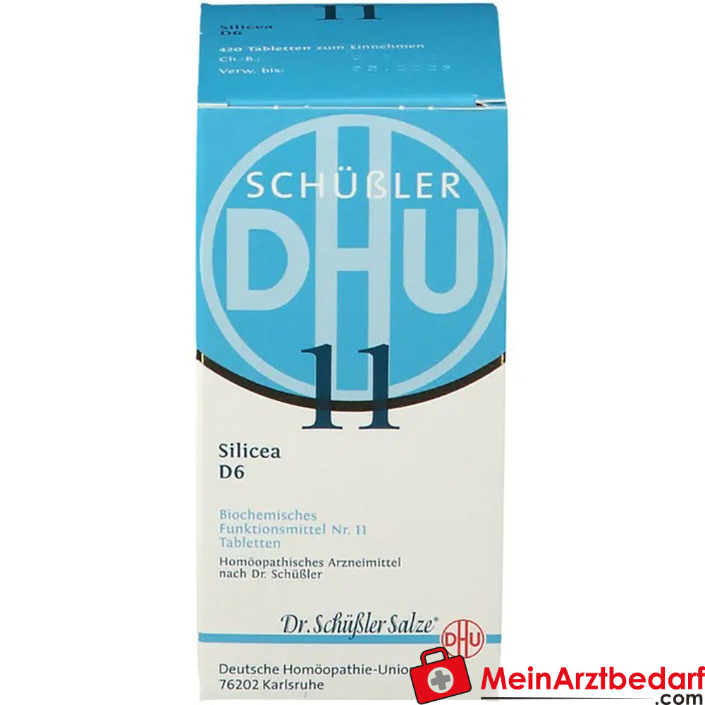 DHU Schuessler sal nº 11 Silicea D6 250 mg comprimidos 80 unidades