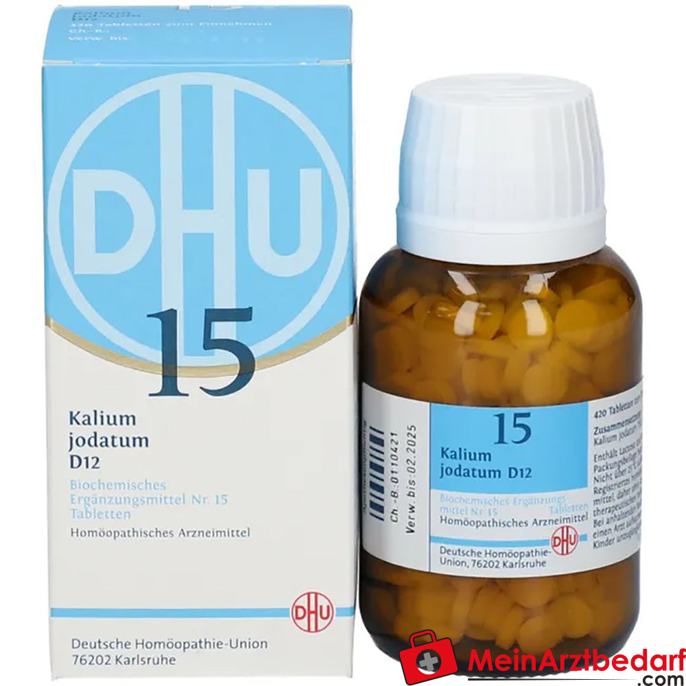 DHU Bioquímica 15 Potasio yodato D12 Comprimidos